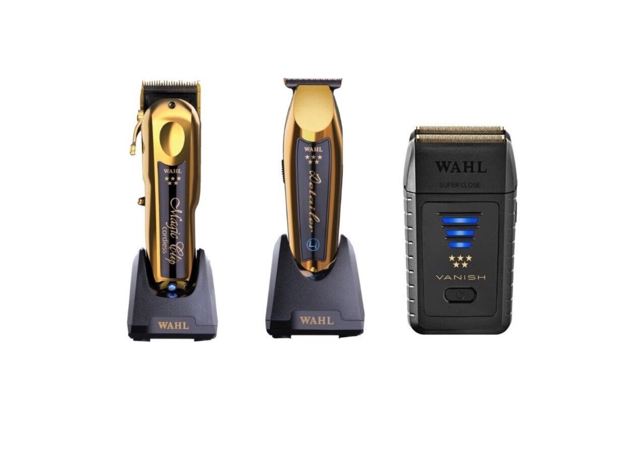 Wahl Gold Cordless Magic Clip + Trimmer + Vanish Shaver