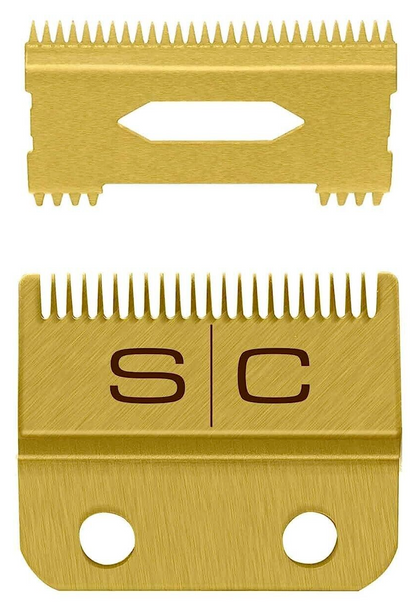 StyleCraft Replacement Fixed Gold Titanium Fade Blade Set  #SC521G