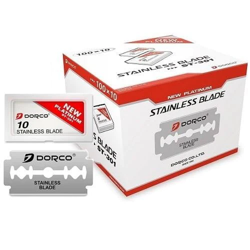 Dorco ST301 Platinum Extra Double Edge Razor Blade - Red