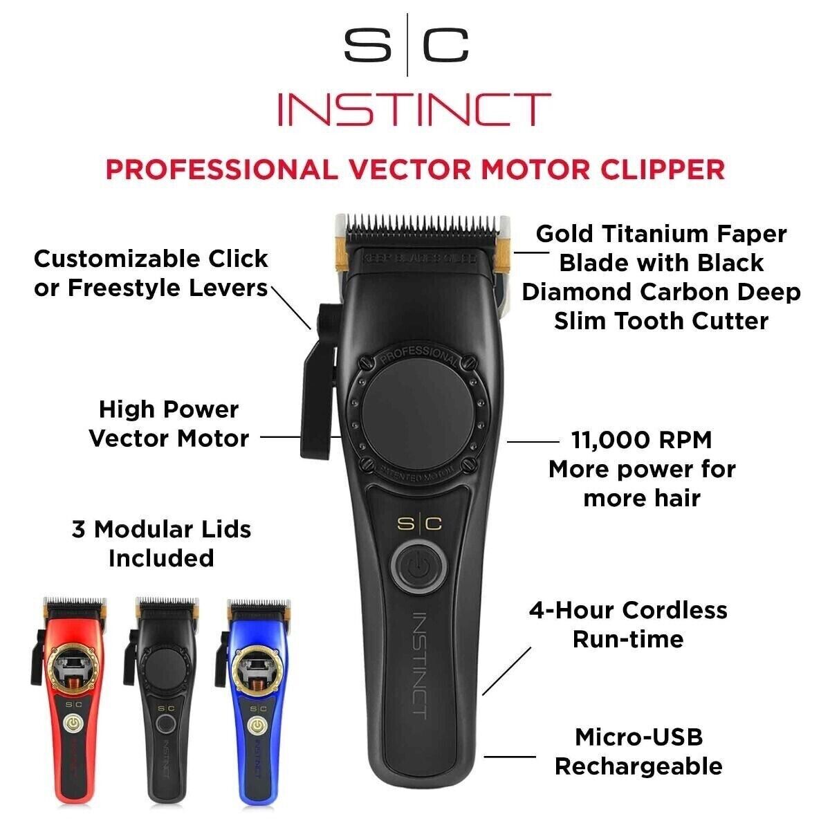 Stylecraft Instinct Vector Motor Cordless Clipper & Trimmer COMBO