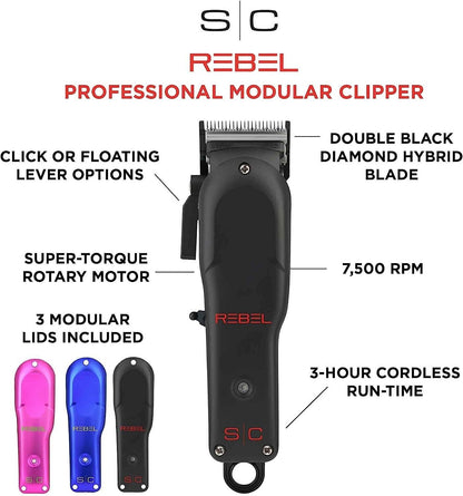 Stylecraft REBEL Clipper Trimmer Shaver Super Torque Barber Set