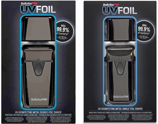 BaByliss Pro Black UV Double Foil & UV Single Foil Shaver COMBO