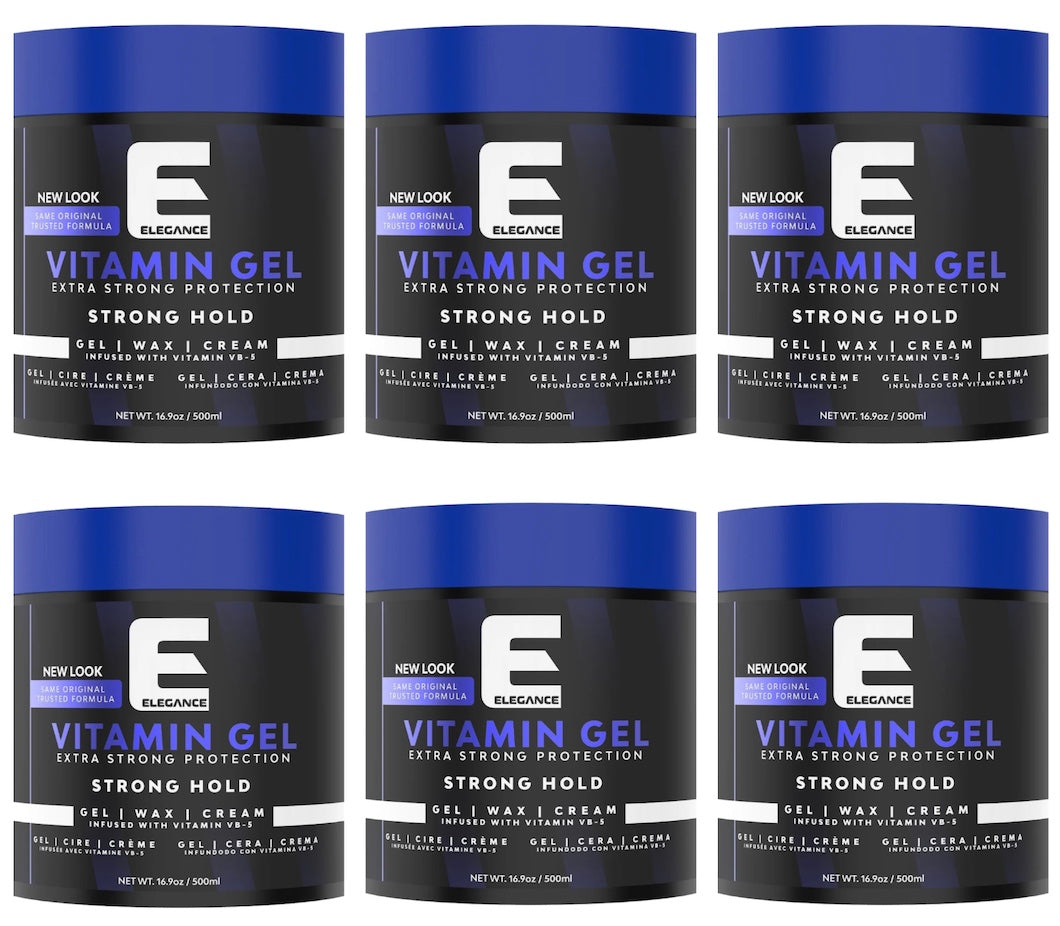 ELEGANCE Vitamin Hair Gel Strong Hold 500 ml - 16.9 oz