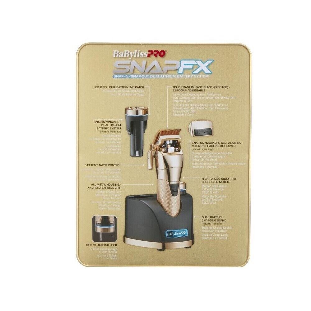 BaByliss PRO Gold Snap FX Clipper & Trimmer Combo