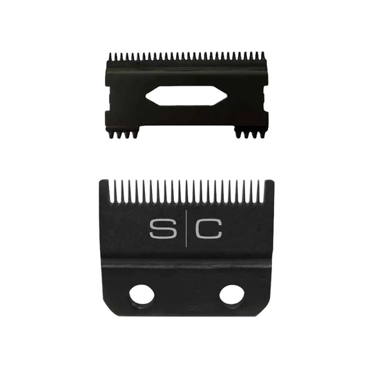 StyleCraft Black Diamond Carbon DLC Fixed Replacement Fade Blade w/ Shallow Tooth Cutter (SC534B)