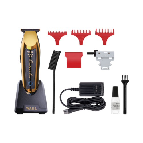 WAHL Pro Gold Magic Clip Cordless Clipper, Gold Cordless Detailer, Black Vanish Shaver + WAHL Power Station SET