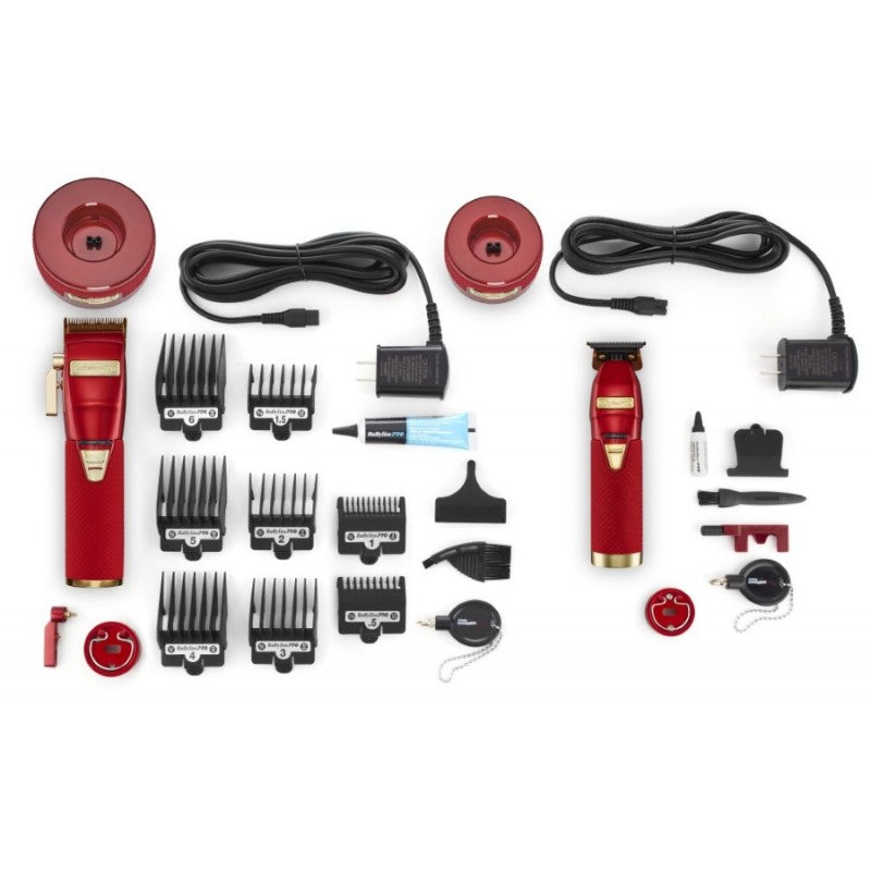 BABYLISS PRO FX BOOST+ Clipper & Trimmer Combo - RED