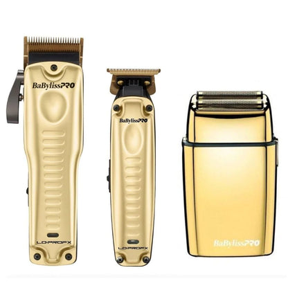 BaByliss PRO Gold LO-PRO FX Clipper & Trimmer & Double Foil Shaver TRIO