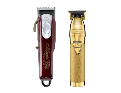 Wahl Cordless Magic Clip Clipper + BaByliss Gold Skeleton Trimmer COMBO