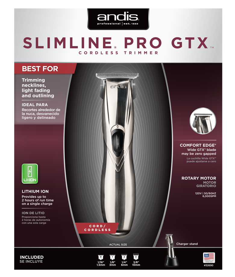 Andis Cordless Master Clipper & Slimline PRO GTX Trimmer COMBO