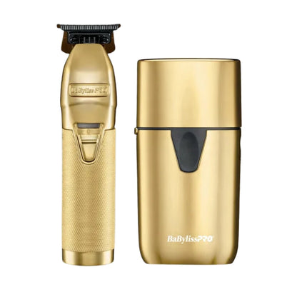 BaByliss PRO Limited FX Gold Trimmer & UV Gold Single Foil Shaver