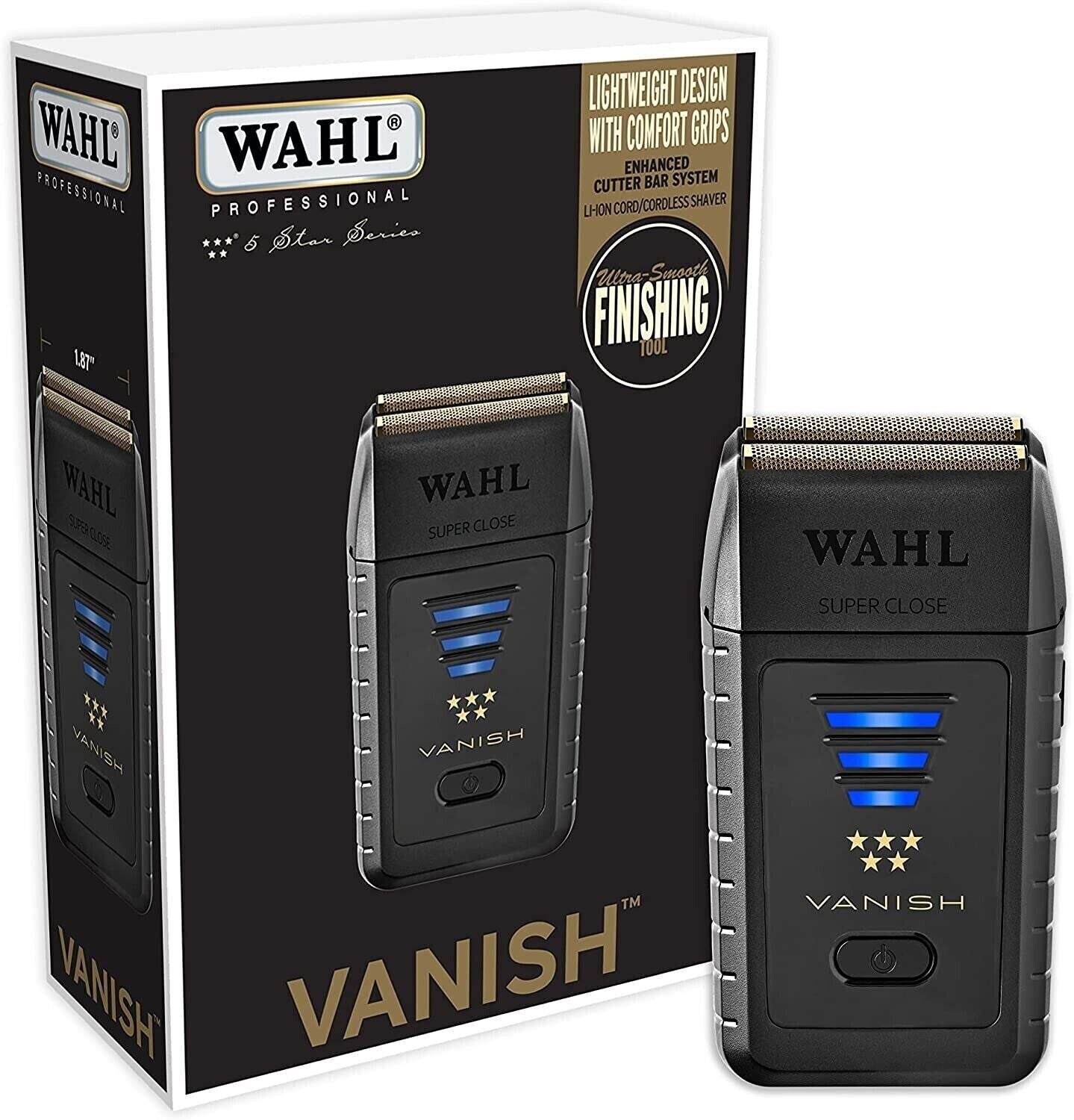 Wahl Cordless Black Magic Clip Clipper, Black Detailer Trimmer Vanish Shaver SET