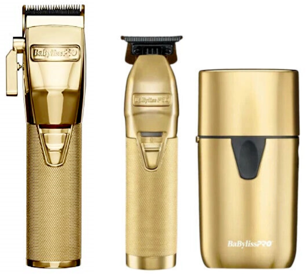 BaByliss PRO GOLD FX Clipper & Trimmer & UV Single Foil Shaver SET