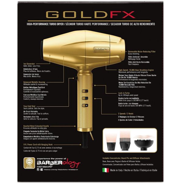 BaBylissPRO GOLD FX High-Performance Dryer